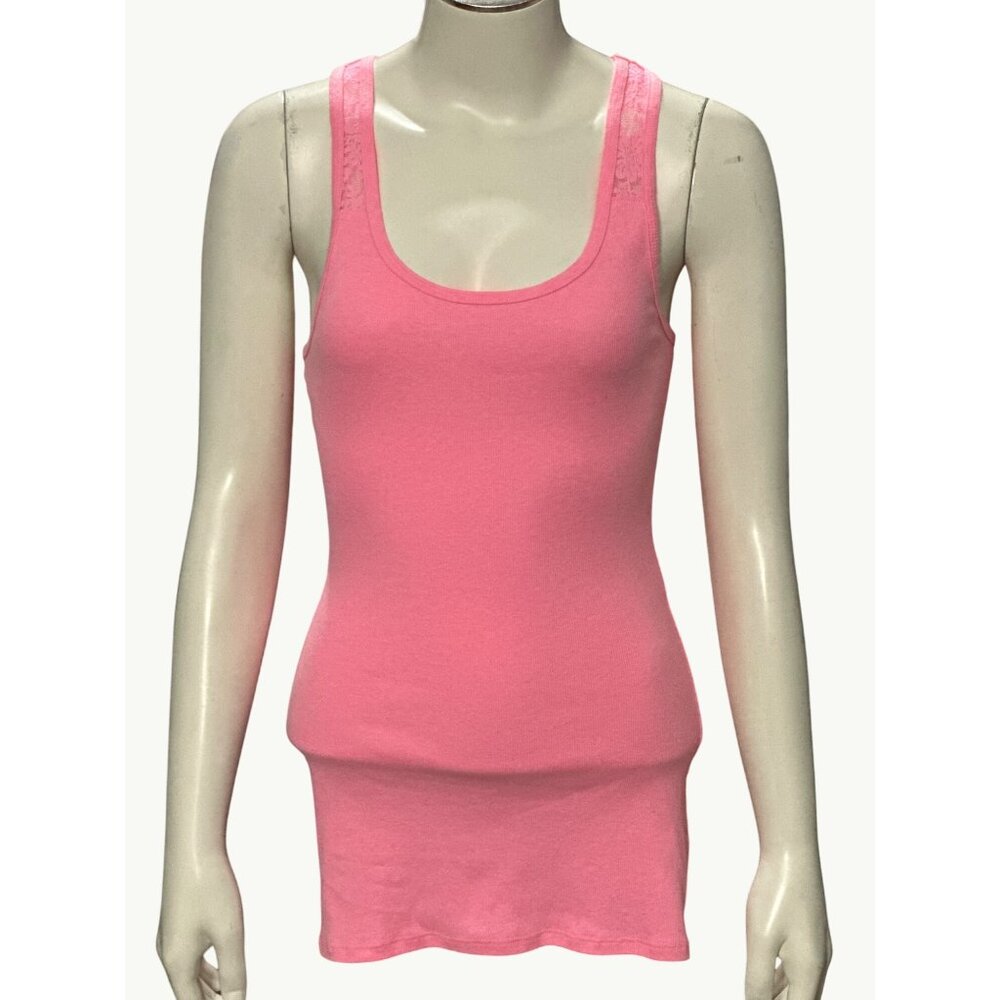 CCC Pink Lace Racerback Tank Top Size Small